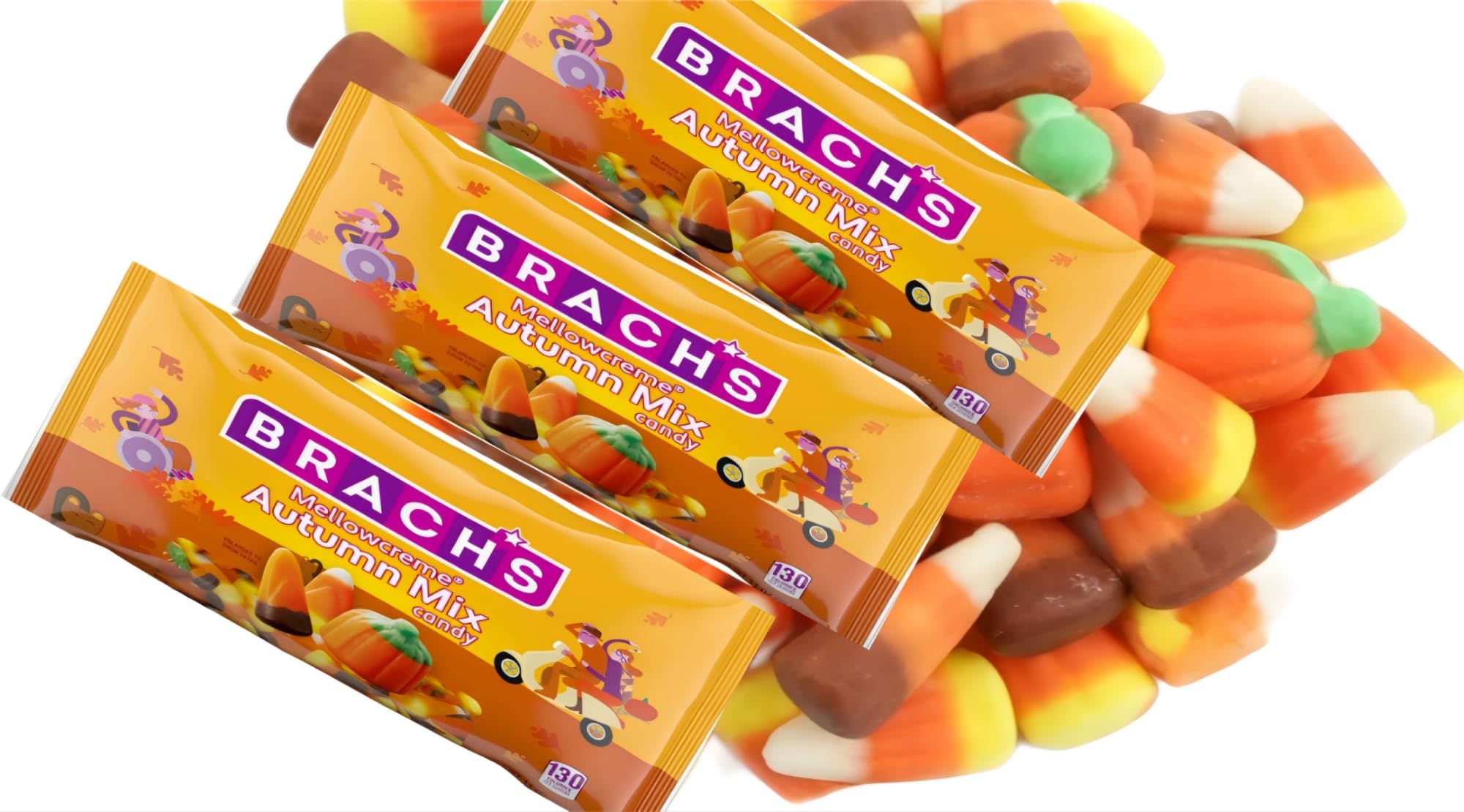 Autumn Candy Variety Mix – Mellowcreme Pumpkins, Harvest Candy Corn & Classic Candy Corn (11 oz Bag)