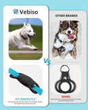 Mini Pet Tracker for Apple Find My Network with Silicone Case – No Monthly Fee Bluetooth Tracking Device for Cats & Dogs (White)