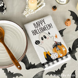 Artoid Mode Halloween Dish Towels – Set of 4 Black Kitchen Tea Towels (18x26") – Soft, Absorbent & Stylish Seasonal Décor