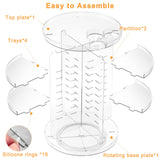 Rotating Makeup Organizer with 8 Adjustable Layers – 360° Spinning Cosmetic & Skincare Storage Carousel (Clear)