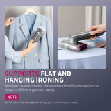 Silver Gray Compact Handheld Garment Steamer 15-Second Fast Heat Travel Steam Iron with Dual Ironing Modes