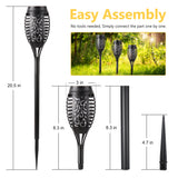 6-Pack Solar Flickering Flame Lights – Waterproof IP65 Warm White Outdoor Torch Lamps for Garden, Pathway & Halloween Decor
