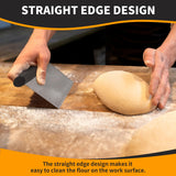 Stainless Steel Bench Scraper with Measurement Marks – Ergonomic Dough & Pastry Cutter