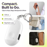 Weten Rechargeable Personal Safety Alarm Keychain – 130dB Siren with LED Light, Dual Panic Trigger (Black & White, 2-Pack)
