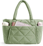 Puffy Tote Bag for Women - Lightweight 15.6" Laptop Work Bag