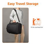 Amazon Basics 40L Expandable Carry-On Travel Backpack with Laptop Compartment – Dual-Use Backpack & Shoulder Bag (Black)