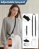 VVAAGG Adjustable 3-in-1 Phone Lanyard – Crossbody, Neck & Wrist Anti-Theft Strap for Smartphones (Black)