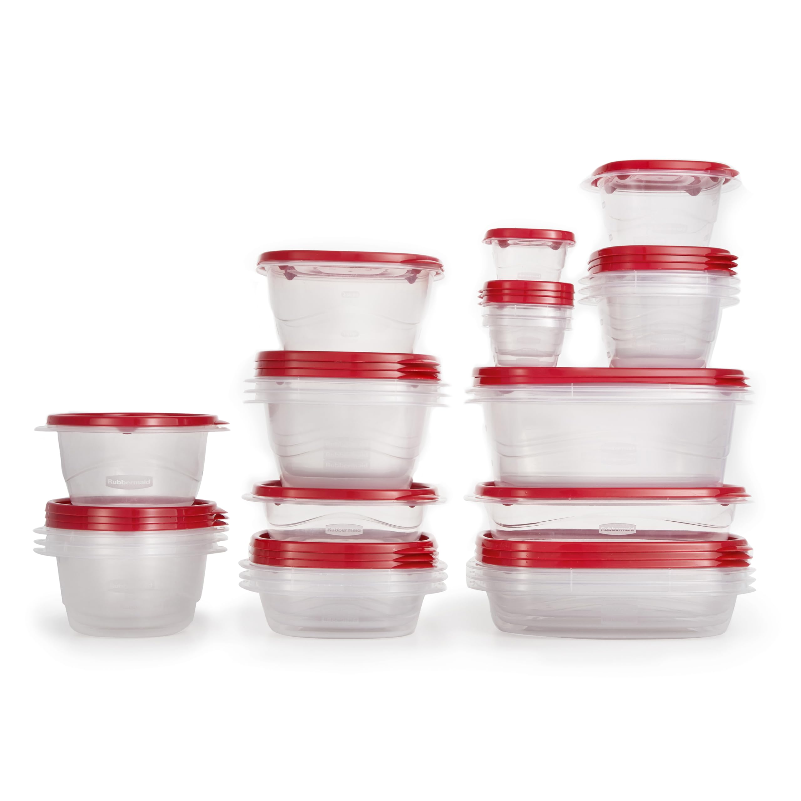 52-Piece Rectangular Food Storage Containers Set – BPA-Free Stackable Containers with QuikClik Seal Lids