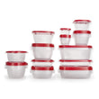 52-Piece Rectangular Food Storage Containers Set – BPA-Free Stackable Containers with QuikClik Seal Lids