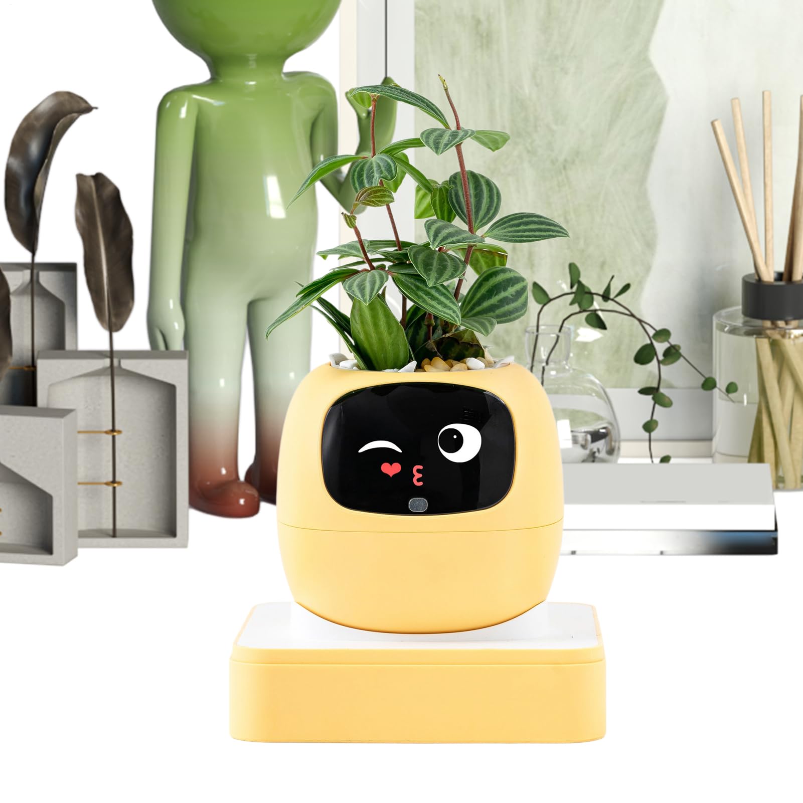Interactive AI Smart Plant Pot with Animated Display, Gesture Recognition, and Intelligent Plant Care Assistant for Indoor Plants