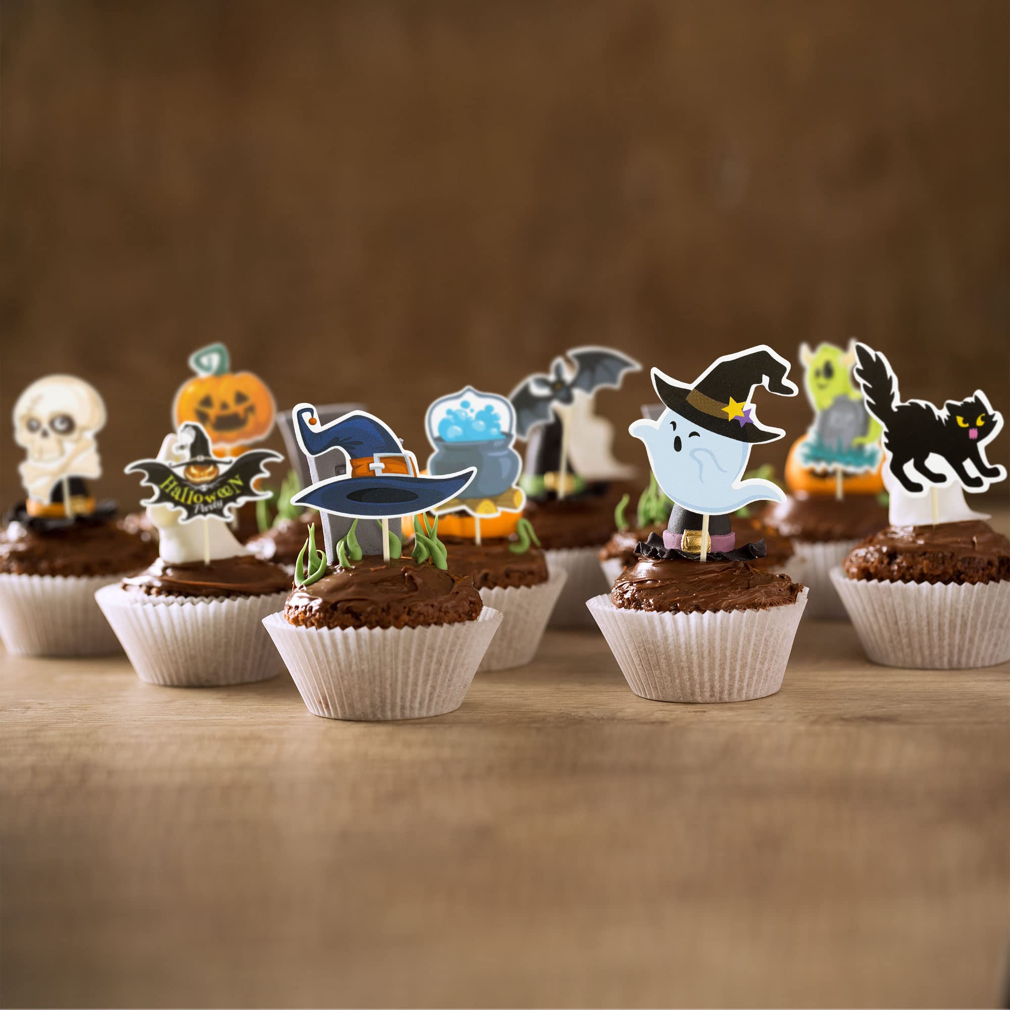 Halloween Witch Boot Cupcake Toppers – 36 Pcs Pre-Assembled Party Decorations (Halloween-Themed)