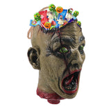 Halloween Skull Candy Bucket – Green Skeleton Trick-or-Treat Bag with Handle (Durable Reusable Candy Bowl Holder)