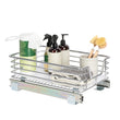 Household Essentials Glidez Single-Tier Pull-Out Cabinet Organizer – Chrome Slide-Out Storage with Protective Liner