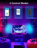 RGBW+IC Smart LED Light Bars with Music Sync, App & Remote Control – Black Ambient Gaming Lights