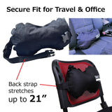 SMARTTRAVEL Inflatable Lumbar Support Pillow – Adjustable Ergonomic Back Cushion for Airplane, Office & Long Sitting (Vintage Black)