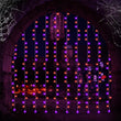 Purple & Orange Halloween Curtain Lights – 300 LED Battery-Operated String Lights with Remote Control (9.8ft x 9.8ft, Indoor/Outdoor)