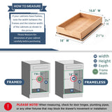 Draworia Solid Beechwood Pull-Out Cabinet Drawer – Soft-Close, Pre-Assembled Precision Fit Organizer