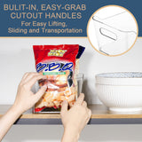 12-Pack Clear Storage Organizer Bins with Handles – Large BPA-Free Pantry & Home Organization Containers