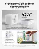 Anker Nano Universal Travel Adapter – 5-Port Compact Charger with USB-C Fast Charging (White)