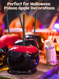 36Pcs Black Candy Apple Sticks – 6 Inch Wooden Caramel Apple Skewers for Halloween Parties, Baking & DIY Dessert Decorations
