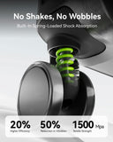 LUGGEX 28” Checked Suitcase, Zipperless Polycarbonate Hard Shell with Aluminum Frame & TSA Latches (Charcoal Metallic)