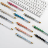 12-Pack Gold Retractable Black Ink Ballpoint Pens
