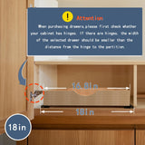 Draworia Solid Beechwood Pull-Out Cabinet Drawer – Soft-Close, Pre-Assembled Precision Fit Organizer