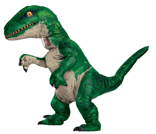 Rubies Original Inflatable Velociraptor Costume – Adult Blow-Up Dinosaur Suit with Fan & Power Pack 🦖🎉