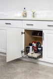 ClosetMaid Nickel Pull-Out Cabinet Organizer – Heavy-Duty Slide-Out Drawer for Kitchen, Bathroom & Pantry Cabinets