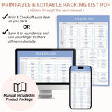 Travel Packing Cubes Organizer Set for Suitcase – Lightweight Luggage Storage Bags with Mesh Panel for Organized Travel (Black)