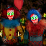 LED Light-Up Clown Mask 2024 – Red & Green Evil Smile Purge Mask with 3 Lighting Modes for Halloween & Parties