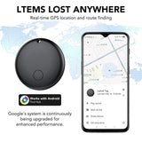 Android Bluetooth Tracker Tag 4 Pack, Find Hub Compatible Smart Item Locator with 120 ft Range, IP68 Waterproof, Replaceable Battery