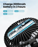 USB Rechargeable Stroller Fan for Baby – Portable Clip Fan with Flexible Tripod & Quiet Cooling