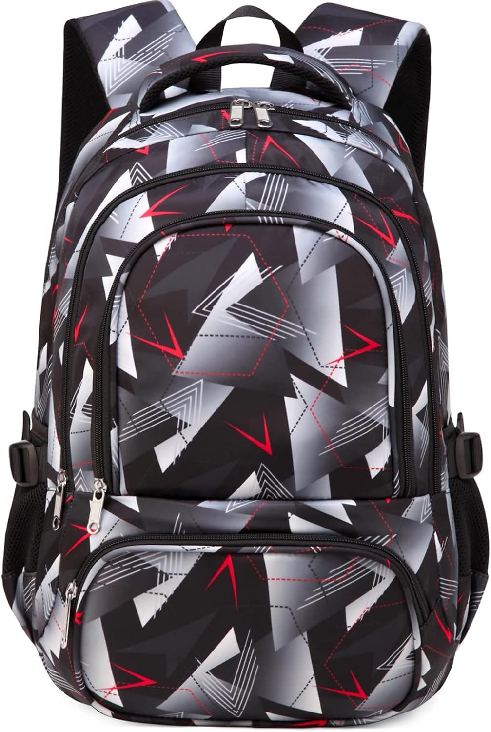Black Green 17-Inch School Backpack with Laptop Sleeve
