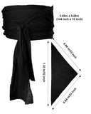 Black & Red Pirate Accessory Set – Bandana, Sash, Eye Patch & Earring Kit for Adults