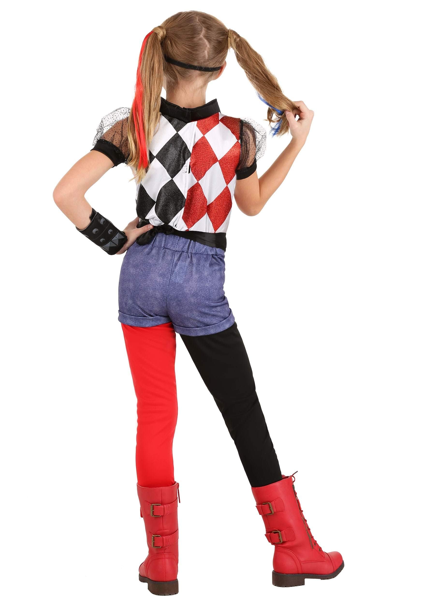 Deluxe Harley Quinn Costume for Kids – DC Comics Licensed Outfit with Top, Shorts, Mask & Accessories