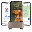 Tractive Smart GPS Dog Tracker with Health, Bark Monitoring & Virtual Fence Alerts – Waterproof Real-Time Pet Tracking Device (Brown)