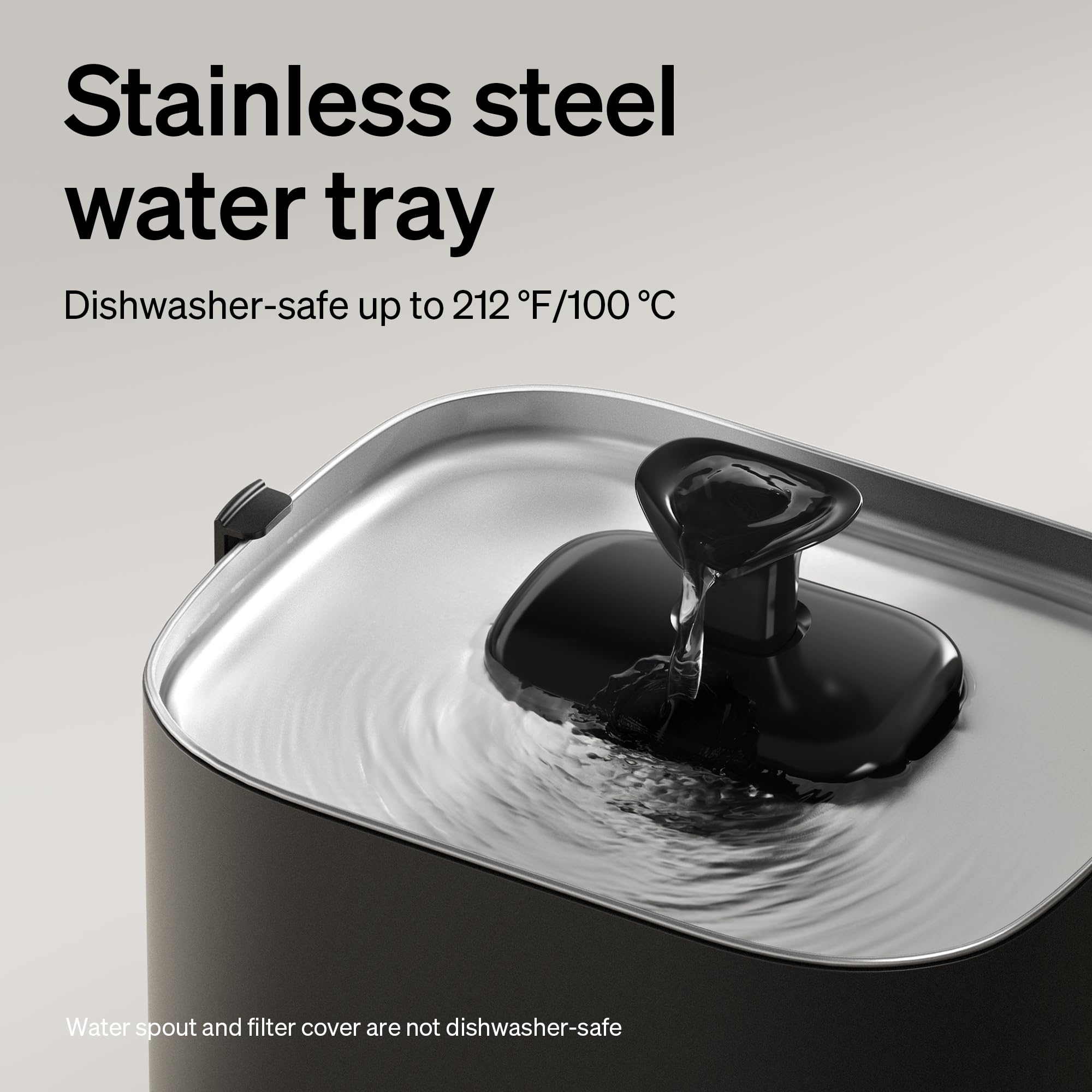 PETLIBRO Dockstream 2 Smart Stainless Steel Cat Water Fountain – WiFi App Tracking & Cordless Sensor Mode (Black)