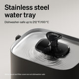 PETLIBRO Dockstream 2 Smart Stainless Steel Cat Water Fountain – WiFi App Tracking & Cordless Sensor Mode (Black)