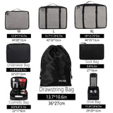 Travel Packing Cubes Set for Suitcases, Lightweight Luggage Organizer Bags