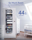 Over the Door Hanging Organizer with Clear Windows – 5 Large Pockets & Mesh Side Storage for Bedroom, Bathroom & Nursery