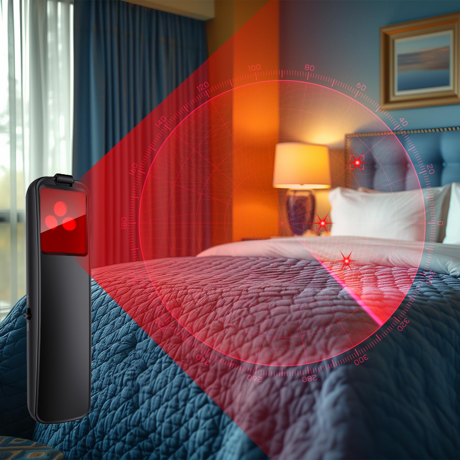 Hidden Camera Detector & GPS Tracker Finder – Portable Anti Spy Device for Travel Privacy Protection