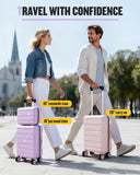 Light Purple 16-Inch Underseat Carry-On with TSA Lock