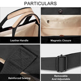 Canvas Tote Bag for Women – Eco-Friendly Waterproof Shoulder & Crossbody Tote with Pockets (Black)