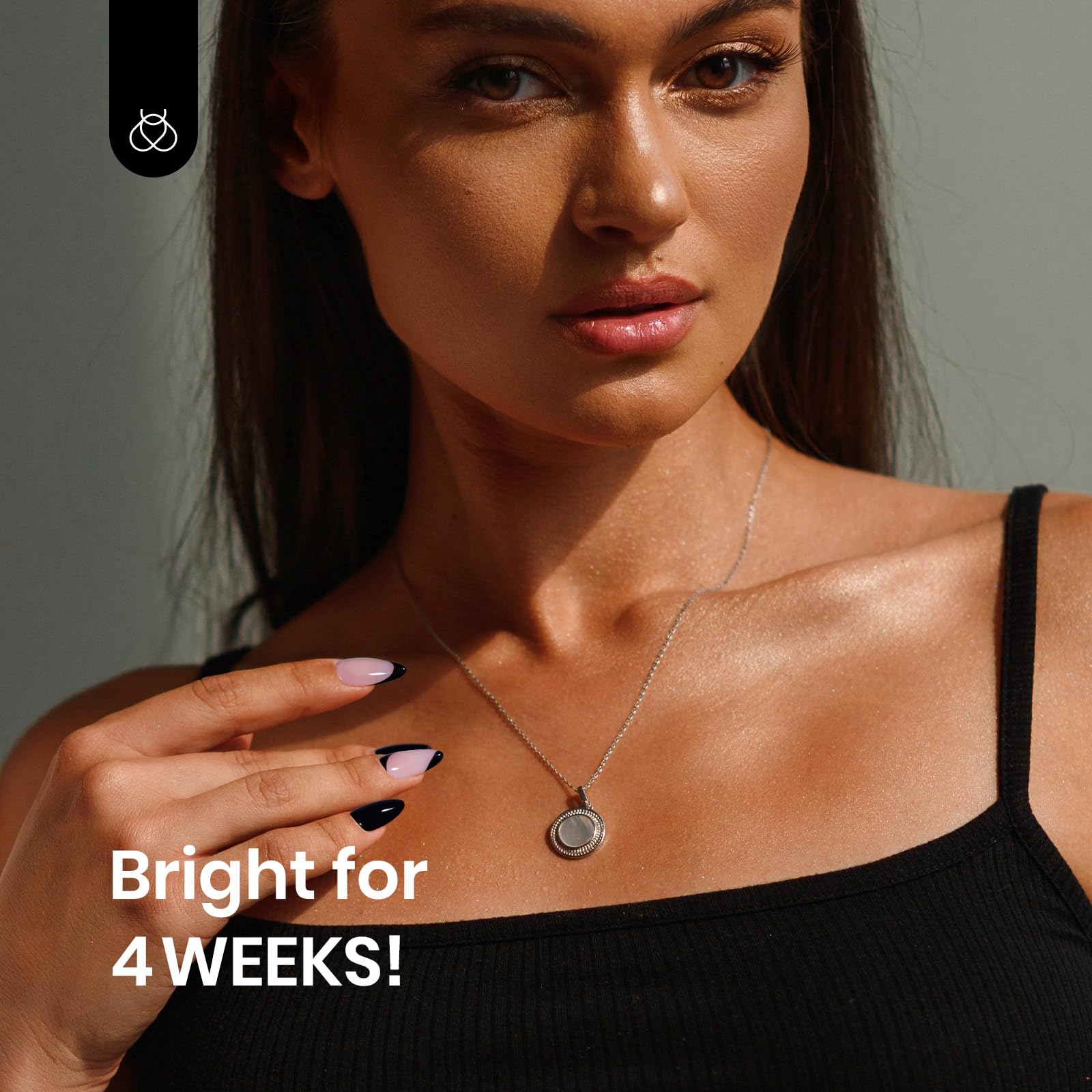 Audrey Black Gel Nail Polish – 15ml Long-Lasting UV/LED Soak Off Gel with High Gloss Finish