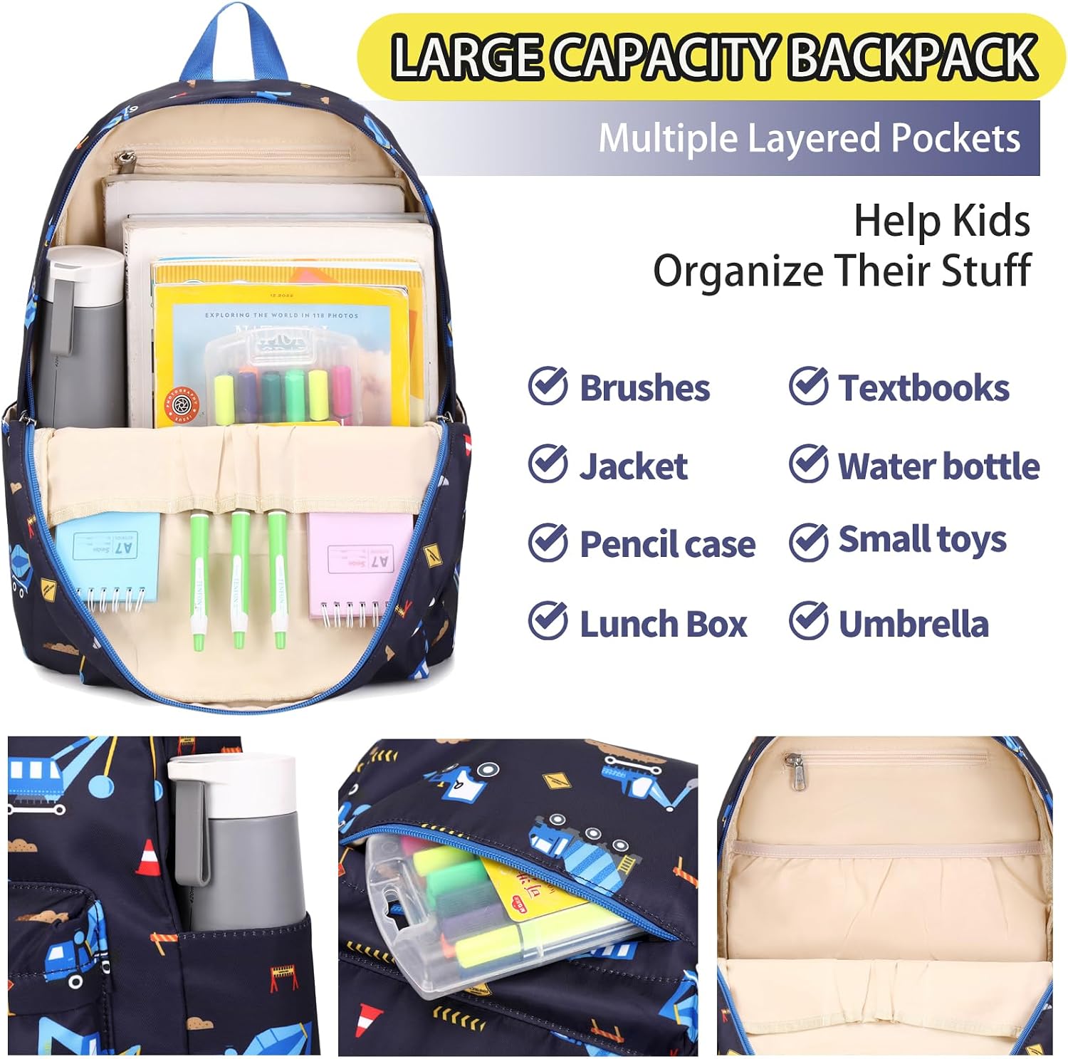 15-Inch Preschool Backpack Set with Matching Lunch Box