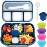 Yellow 1300 ml Bento Box with Dip Cup and Spork