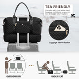 LOVEVOOK Women’s Travel Duffle Bag – Carry-On Weekender with Shoe Compartment, Wet Pocket & Toiletry Bag (Black)
