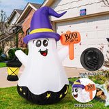 5-Foot White Wizard Ghost Inflatable – Halloween Outdoor Decoration with LED Lights & Fast Inflation (DJ-WS-69073)