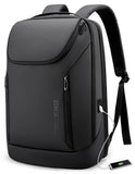 BANGE Smart Business Laptop Backpack – Waterproof Travel Backpack with 180° Opening & USB Charging Port, Fits 15.6” Laptops (Black)